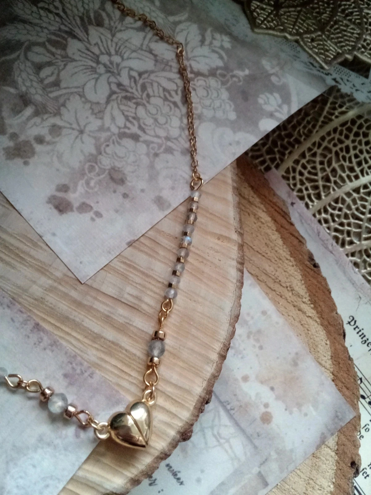 collier en pierres de labradorite naturelle – photo 3